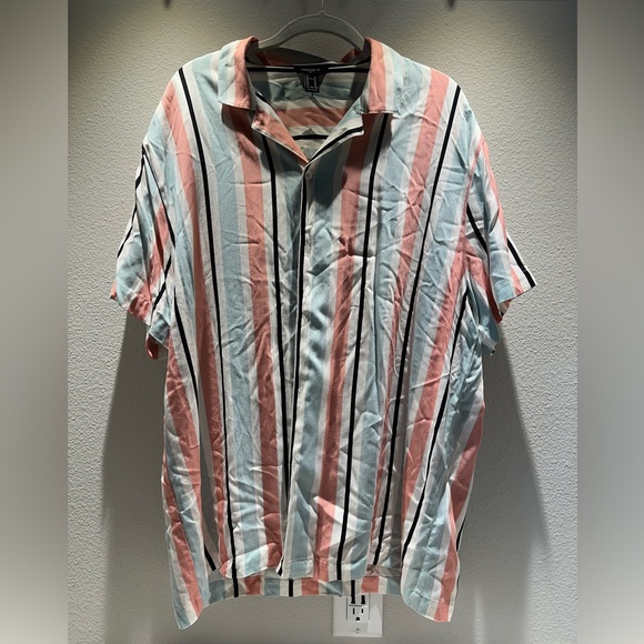 Forever 21 Men Stripes Button Up Shirt - Picture 1 of 2